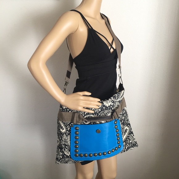 Focus Baby Vegan Leather & Canvas Hobo bag NWOT - Picture 11 of 16